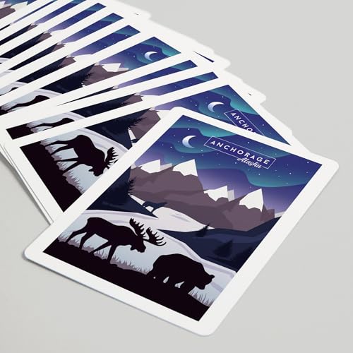 Baraja de Poker 52 Cartas Anchorage Alaska Northern Lights miniatura 5