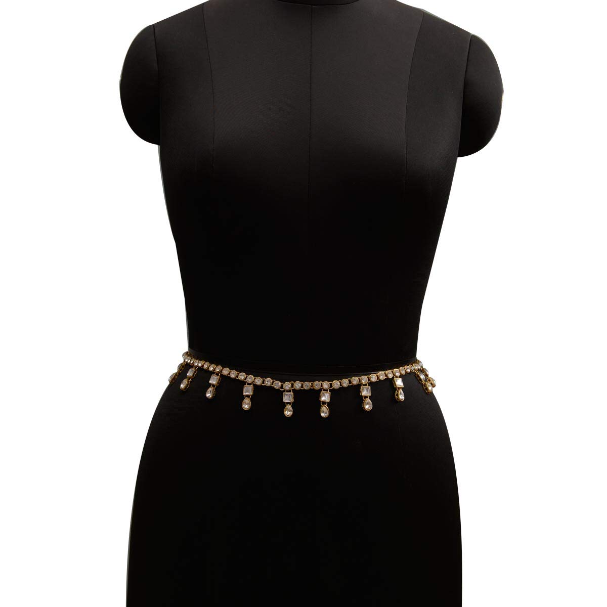 Women's Silver Waist Belt with Chain Tassels