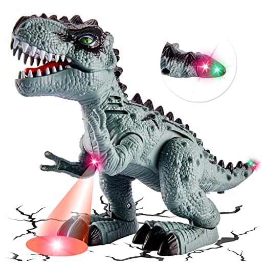 TOEY PLAY Dinosaurios Juguetes Tiranosaurio Rex, Eléctrico Figuras de Dinosaurios con Sonido Caminar, Plástico Dinosaurio Articulado, Dinosaurio Juguete Educativo Regalo Niños Niñas 3 4 5 Años