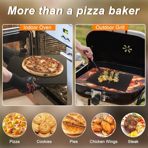 image for Uniflasy 6Pcs Pizza Steel Set for Oven and Grill, 13