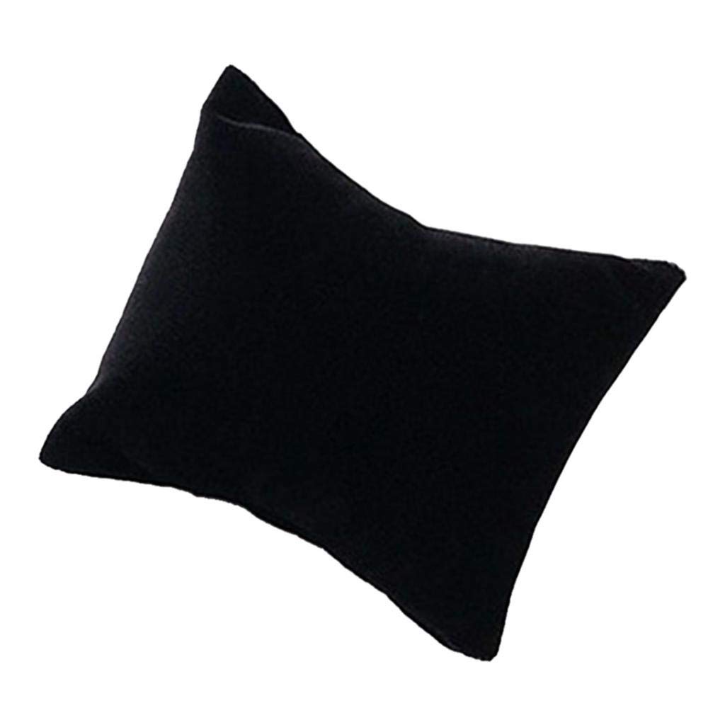 Hellery Grey,Red,Black Jewelry Showcase Display Pillow Bracelets Bangles Watches Holder Cushion Black, 7X8cm