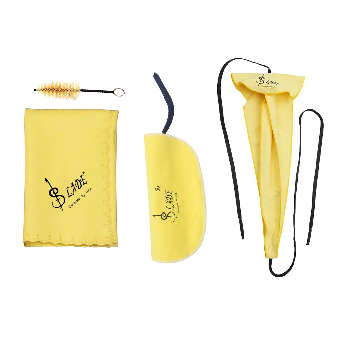 RuiJOTWAT Saxophone cleaning four-piece set, cleaning cloth,three-dimensional cleaning cloth ,cleaning cloth,mouthpiece brush