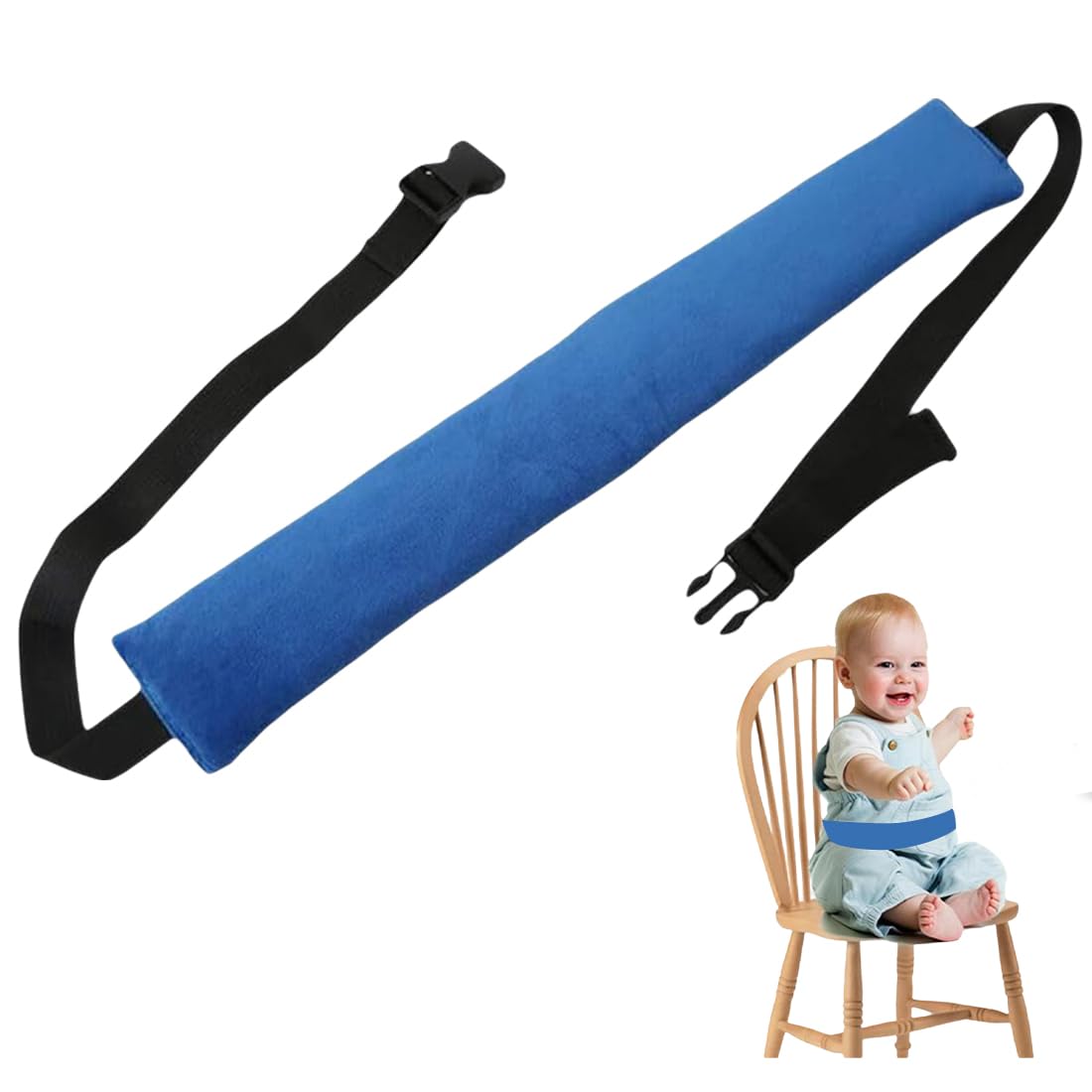 GXGM 1 Pezzi Cinture Seggiolone Pappa Universale, Cinturino Sicurezza Bambini, Cinghia Passeggino,Adatto Per Sdraietta Neonati, Sedie E Carrelli Per Stokke Tripp Trapp(blu.B)