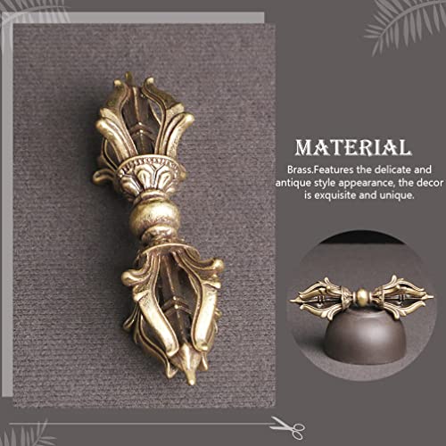 Yardwe Vintage Style Vajra Pestle Brass Craft Buddhist Phurpa Dorje Small Vajra Pestle Phurba Home Office Decoration #TOP3