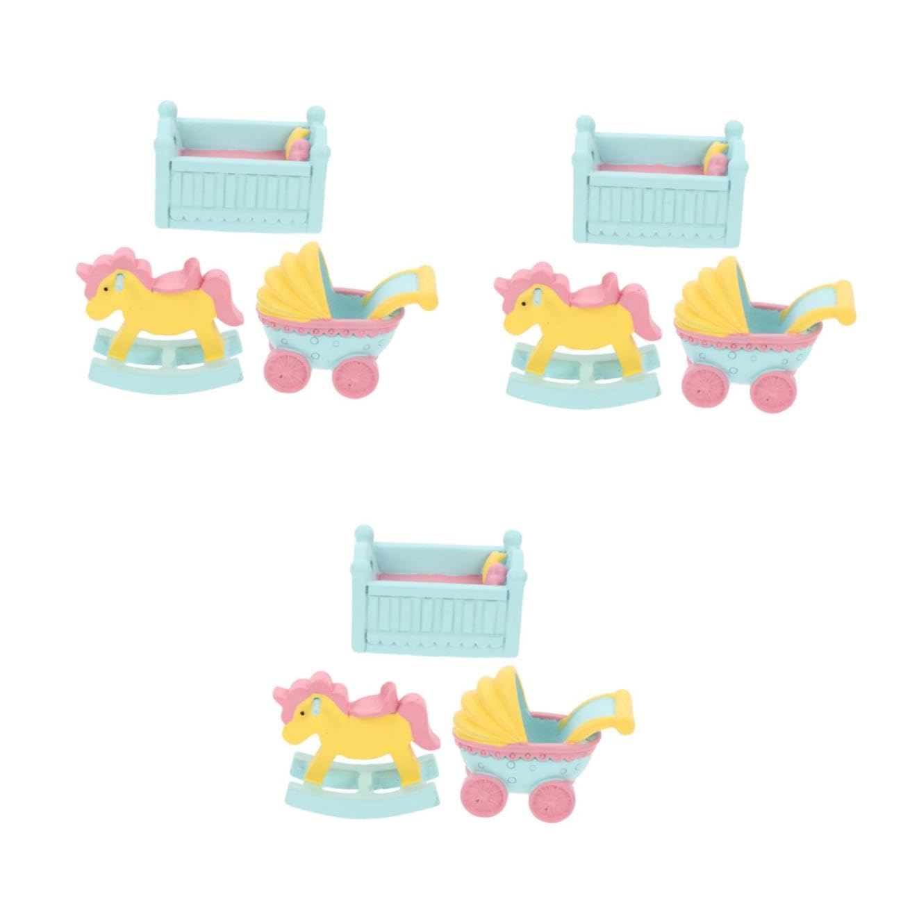 Alipis 9piezas Decoración De Pastel Para Cumpleaños Adornos De Carrito Infantiles