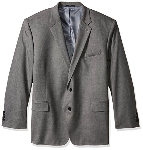 J.M. Haggar Men's Big & Tall Sharkskin Premium Classic-Fit Stretch Suit Separate Coat, Medium Grey, 60R