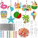 Sonwyoung 30 Sets Summer Suncatchers Craft Kits, DIY Glow in The Dark Suncatcher Kits Stained Glass Window Paint Art for Party Activities Art Craft Party Favors