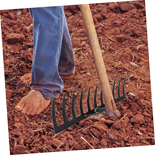 BESTonZON 1 Peça Ancinho De Nove Dentes Cabo De Vassoura Ferramentas Manuais Portafiltro Ancinhos De