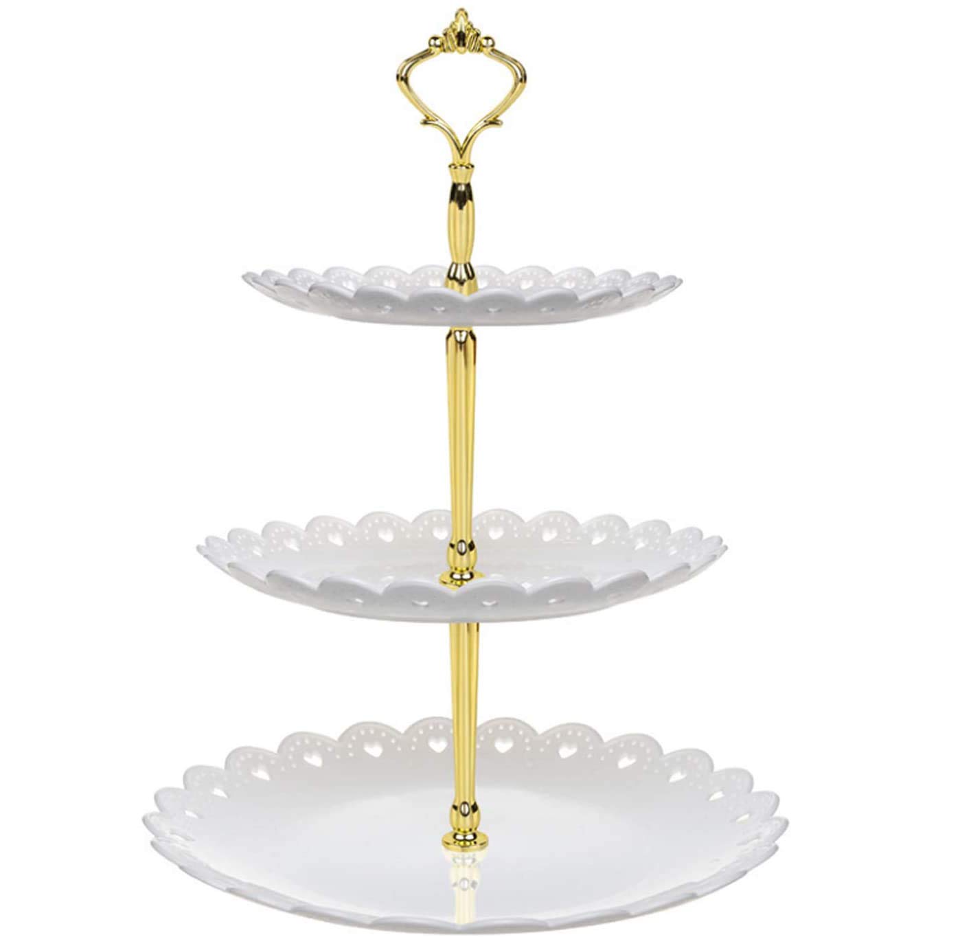 Buy Cupcake Stand Plastic Three Tiered Party Serving Stand, Dessert