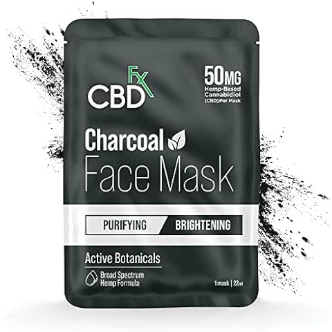 CBDfx 50mg CBD Charcoal Face Mask Spa Quality Ingredients Single Cover