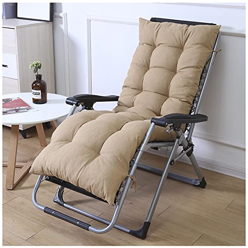 Cojín grueso y suave para tumbona de patio, antideslizante, reclinable, mecedora, sofá, asiento, colchón cómodo para exteriores, interiores, hogar, oficina, muebles, color caqui