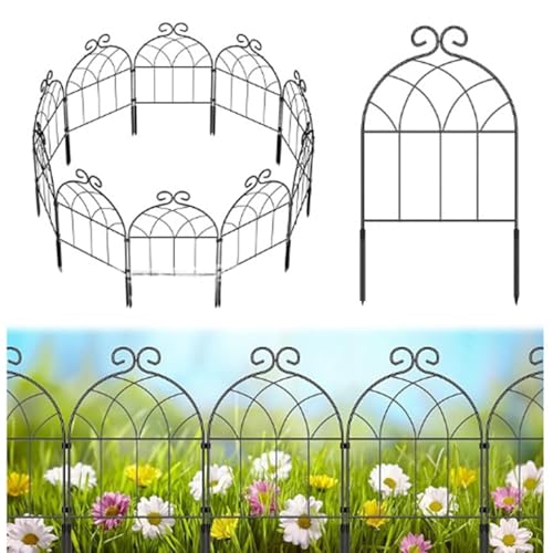 Barrière pour animaux de jardin lot de 20 clôtures décoratives en fil métallique sans creuser