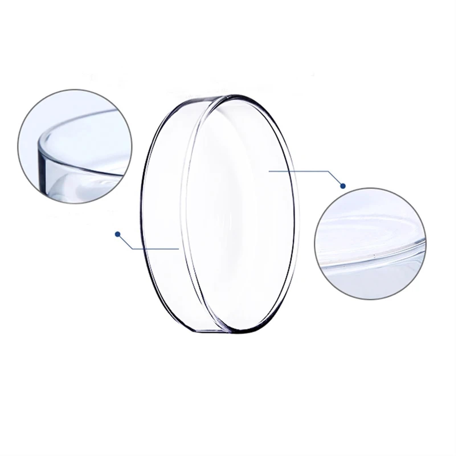 10 unids/pack 60mm placa de Petri de vidrio de cultivo bacteriano equipo de laboratorio de química de vidrio de borosilicato