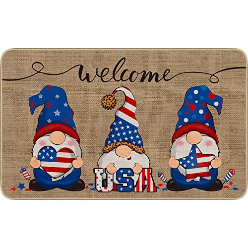 Tallew-Patriotic-Gnome-Doormat-Welcome-Mats-Outdoor-Non-Slip-Rubber-Entrance-Floor-Mat-Rug-for-4th-of-July-Independence-Day-Memorial-Day-Home-Indoor-Outdoor-Holiday-Decoration-27-x-16-Inches Tallew Patriotic Gnome Doormat Welcome Mats Outdoor Non Slip Rubber Entrance Floor Mat Rug for 4th of July Independence Day Memorial Day Home Indoor Outdoor Holiday Decoration 27 x 16 Inches