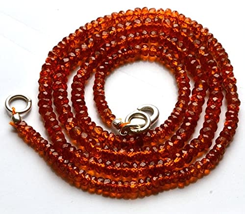 Collier en grenat orange naturel pour illuminer vos tenues d'été et bijoux de créateurs