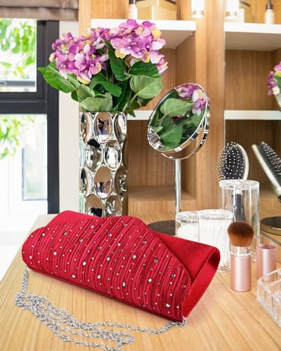 Image of TINDTOP Evening Clutch Purses for Women Handbags for Formal Wedding Party Cocktail Prom Crossbody Shoulder Envelope Bag | for Formal Wedding