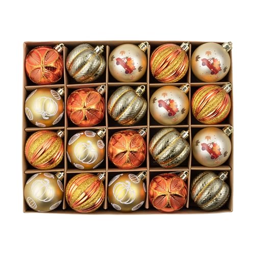 DecorbyHannah-Fall-Ornaments-Decorations-for-Home-20ct-236inches-Thanksgiving-Pumpkins-Autumn-Harvest-Farmhouse-Tree-Ornament-Gold-Orange-Shatterproof-Hanging-Ball-Ornament-for-Indoor-Tree-Decor DecorbyHannah Fall Ornaments Decorations for Home 20ct 236inches Thanksgiving Pumpkins Autumn Harvest Farmhouse Tree Ornament Gold Orange Shatterproof Hanging Ball Ornament for Indoor Tree Decor