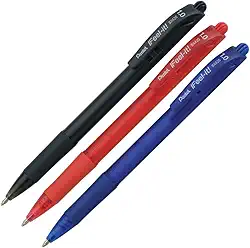 Pentel Kit Caneta Esferográfica Feel It 1.0mm Preta Vermelha Azul SM/BX420-ABC