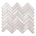 STICKGOO 10-Sheet Peel and Stick Backsplash, PVC Backsplash Tile, Herringbone Self Adhesive Wall Tile for Kitchen Bathroom, Laundry Room, Fireplace