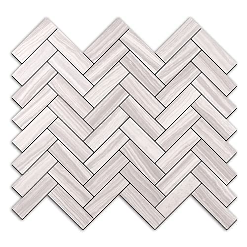 STICKGOO 10-Sheet Herringbone Peel and Stick