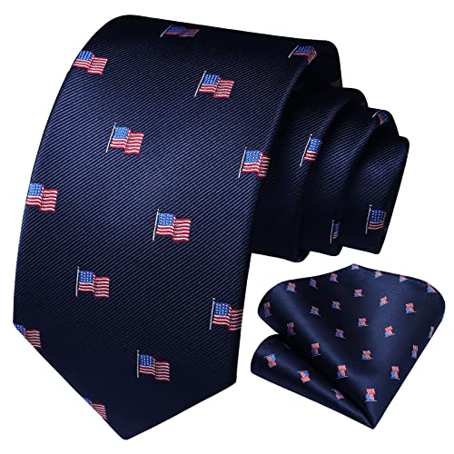 Image of HISDERN Ties for Men Solid Houndstooth Neckties Handkerchief Formal Business Tie & Pocket Square Set Wedding Party