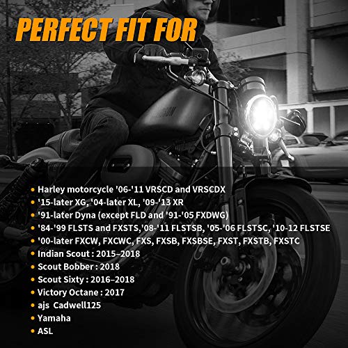 image for Lusgwufad 5-3/4 5.75 inch LED Motorcycle Headlight for Harley Davidson