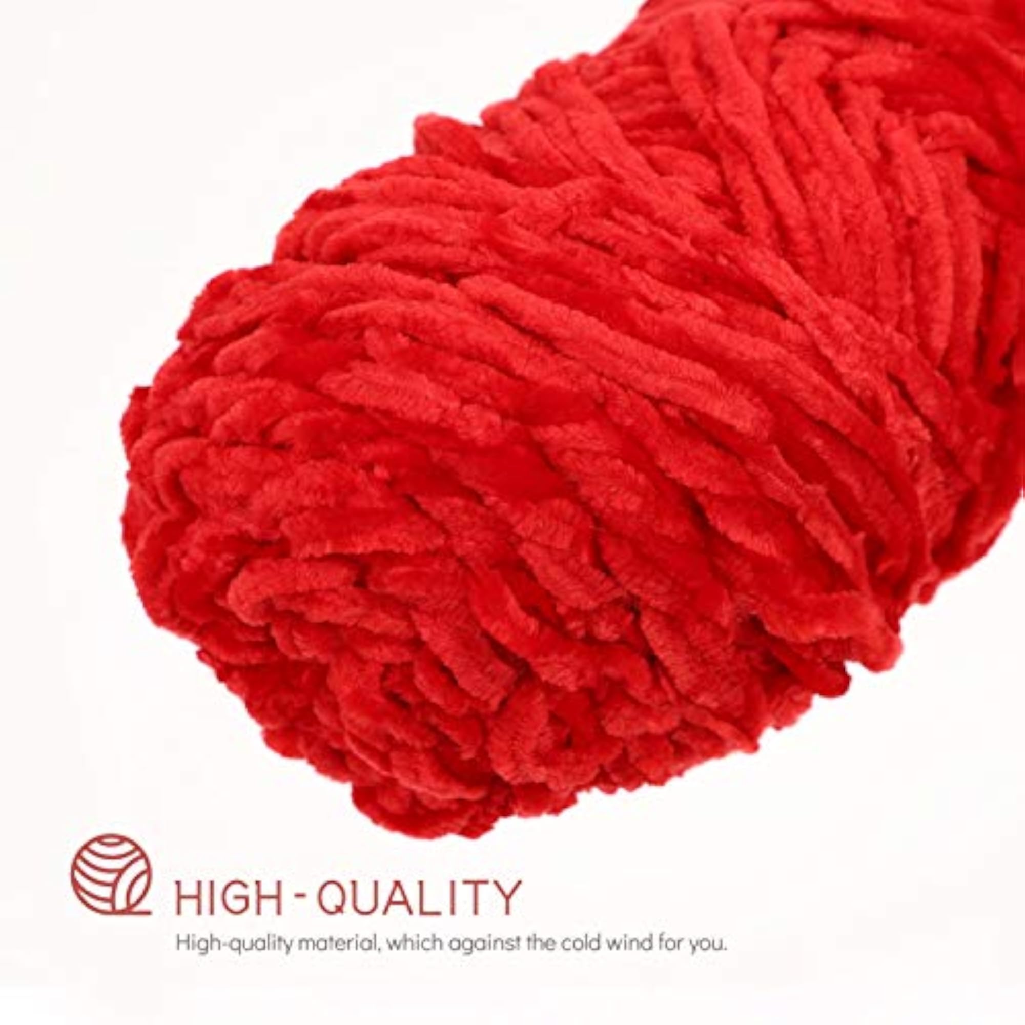 4pcs Chenille Yarn Wool for DIY Knitting & Crochet