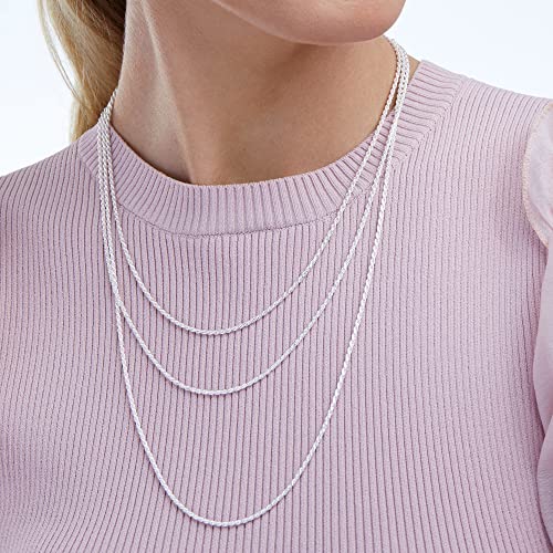 Amazon Essentials Sterling Silver Diamond Cut Rope Chain Necklace (previously Amazon Collection)3