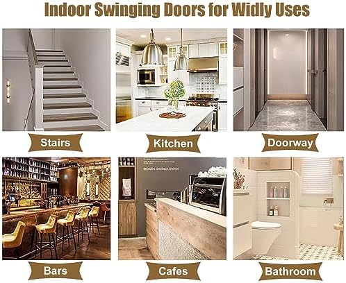 Wooden Double Saloon Cafe Swinging Doors - Solid Wood Cowboy Style Interior Door for Kitchen, Shop, Pub, Restaurant Entrance - Rustic Bar Decor