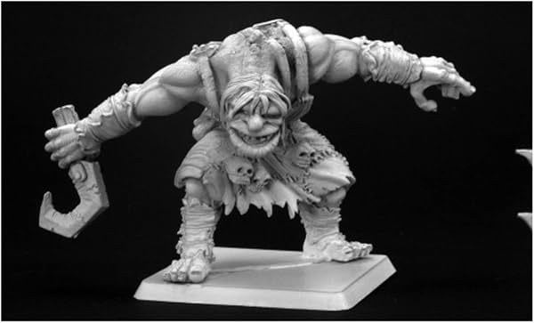 Reaper Miniatures Ogro de Montaña Gancho #1 #60008 Miniaturas Pathfinder Sin Pintar