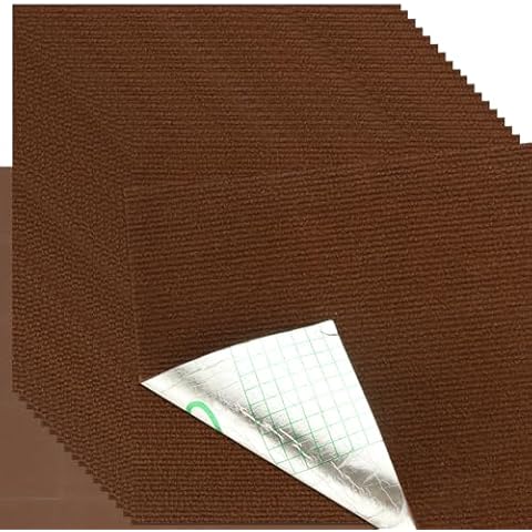 36 Pack Peel and Stick Carpet Tiles Squares 12" x 12" Self Adhesive Carpet Tiles Soft Padded Carpet Floor Tile for Office, Living Room, Bedroom,Dining Room Cover