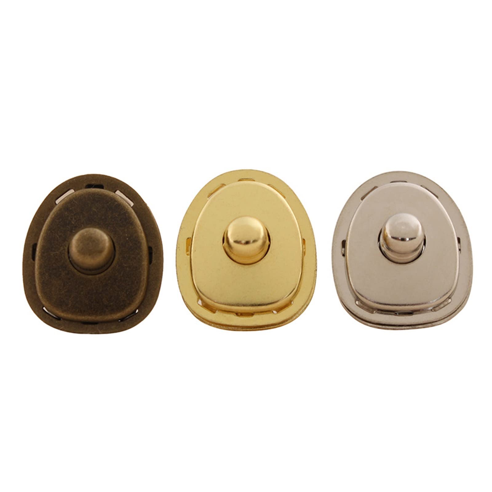 KIHENE 10 set bottoni automatici in metallo bottoni automatici in oro argento for cucire abiti artigianali in pelle jeans accessori fatti a mano fai da te bottone a pressione (Color : Antique Brass)
