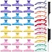 38 Pcs Pastel Styling Hair Clips Set- Butterfly Hair Clamps Clips - Alligator Hair Clips Croc Clips and Rat Tail Comb for Styling, Sectioning, Cutting, Coloring Large Hair Clips Hairdressing Salon Tool Hair Accessories for Girls