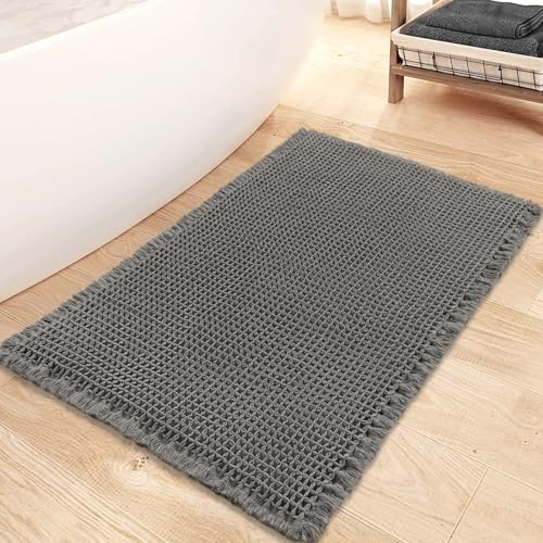 Mavicen Waffel Badematte rutschfest, 43x61cm Weich Badezimmertepp...