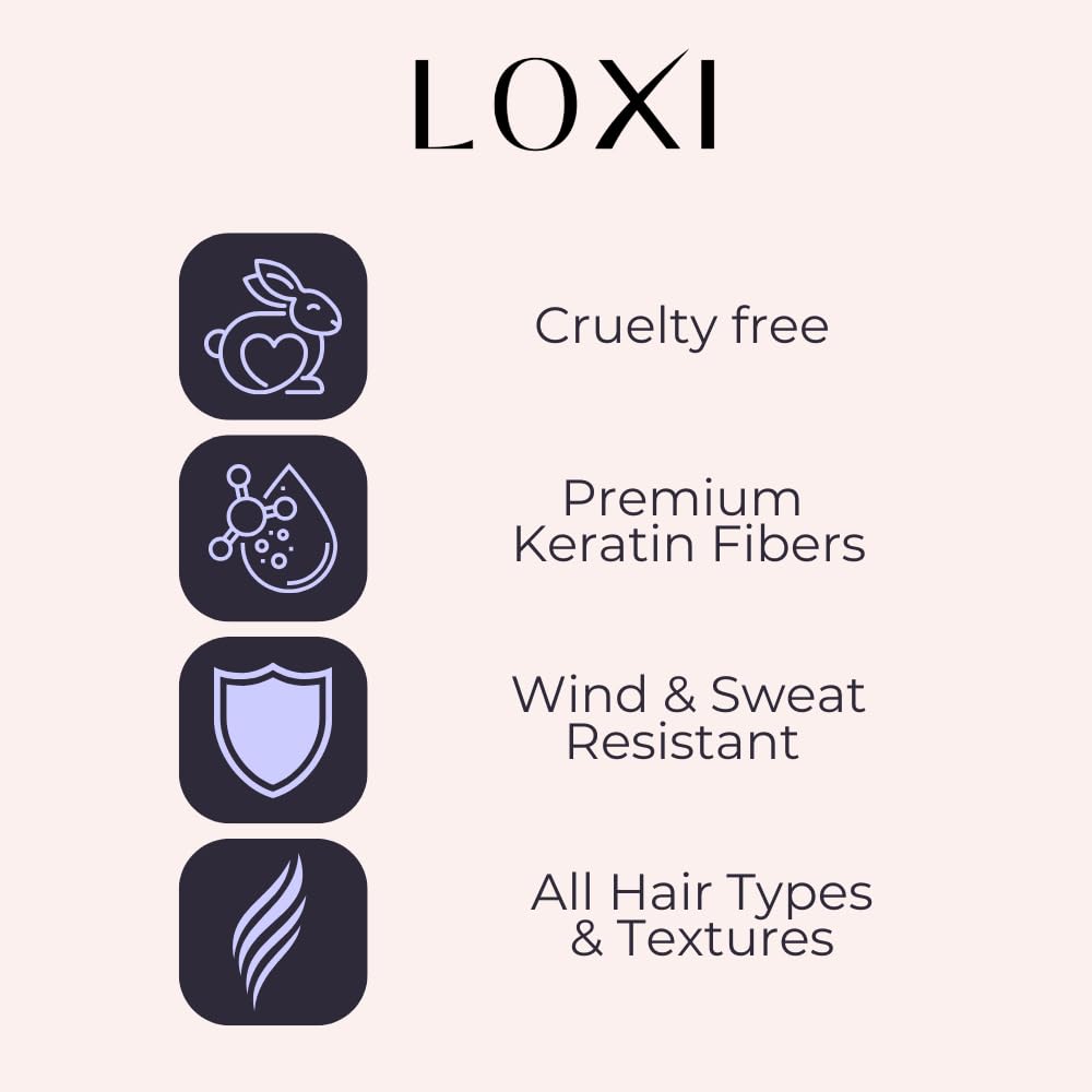 LOXI Hair Building Fibers (27.5g) | Fill In Fine, Thinning & Balding Hair for an Instantly Thicker & Fuller Look | Premium Keratin Formula | 5 Shades for Men & Women (Medium Brown).