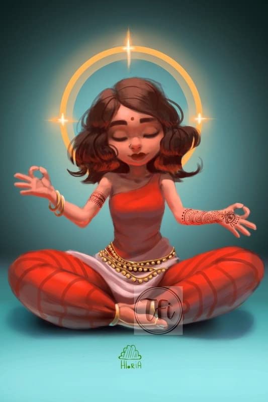 Indian Girl Cartoon Art Posters, Indian Girl Cartoon Art Posters for