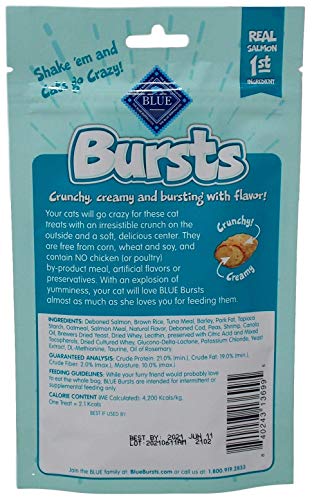 Blue Buffalo Bursts Natural Crunchy Creamy Treats for Cats 3 Flavor Variety | (1) Each: Liver Beef, Seafood, Chicken (2… - Image 3