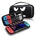 FINTIE Etui pour Nintendo Switch / Switch Modèle OLED - Housse de Transport en EVA Sacoche de Rangement Zippée Anti-Choc, Coque de Protection Console avec 10 Emplacements Cartes de Jeu, Don't Touch