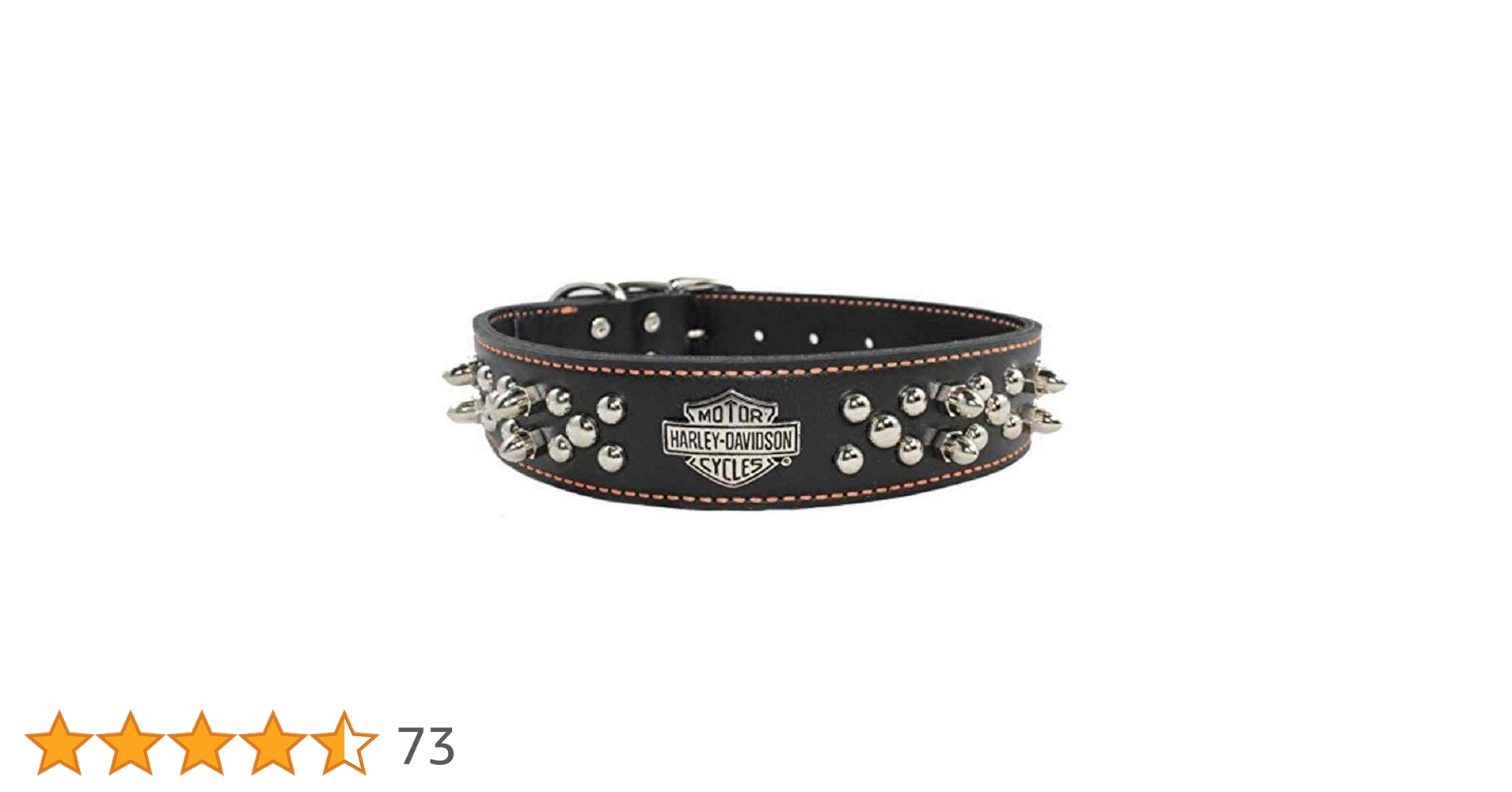 Harley Davidson Leather Spike Collar 1 1/2