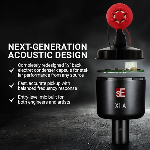 SE ELECTRONICS X1 A Large Diaphragm Condenser Microphone with 100 Hz Filter & -20 dB Pad - XLR Condenser Mic for Singing & Instruments - Professional Studio Microphone for Recording & Podcasting by SE ELECTRONICS - Used condition - Image 3
