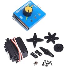 DS04-NFC 360 Degree Continuous Rotation Micro Servo Motor+3CH Digital Multi Servo Tester ECS RC Consistency CCMP Master Speed Controller for Helicopter Car Boat Servo