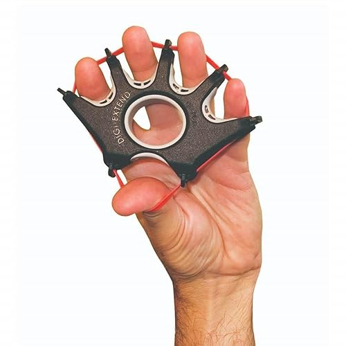 Miniatura 7 de CanDo 10-0775 Paquete de ejercitador de mano Digi-Extender, negro, 15 piezas