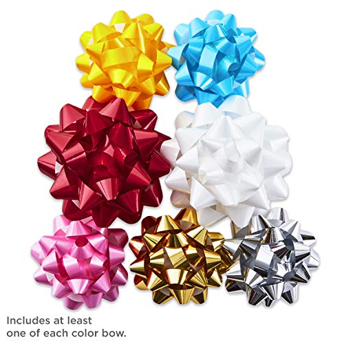 Hallmark Gift Bow Assortment (30, 2 Sizes) Red, White, Pink, Blue, Yellow, Silver, Gold For Christmas, Hanukkah, Birthdays, Weddings, Baby Showers #TOP3