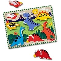 7-Pieces Melissa & Doug Dinosaur Wooden Chunky Puzzle only .50: eDeal Info