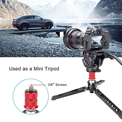 Avella 3-Leg Monopod Feet MPB1 Tripod Stand Base with 3/8-16 Female to 1/4-20 Male Tripod Thread Reducer Screw Adapter, Max Loading 13.2 lb