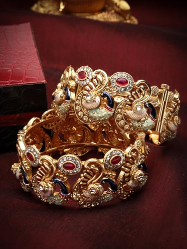 Image of Shining Diva Fashion Bangles for Women Girls Set of 2 Traditional Stylish Design