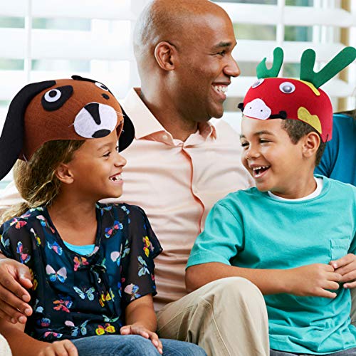 Amosfun 4 Pcs NÃ£o Tecido Animal ChapÃ©us DragÃ£o Dos Desenhos Animados CÃ£o Panda Tigre Cap Festa H