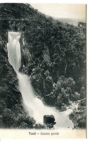 Primi '900 Tivoli Cascata grande paesaggio FP B/N Cartolina Postale