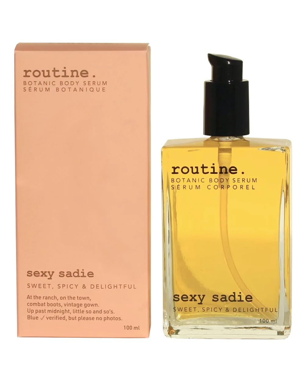 Routine | Sexy Sadie 100ml Botanic Body Serum. Ylang Ylang, Sweet Orange, Vanilla & Cinnamon. All Natural | Active Botanicals| No Synthetic Fragrance | Multi-Purpose