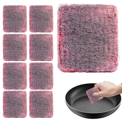 Estropajo De Lana De Acero - 10 Unidades Limpiahornos Metálico,Utensilios De Cocina Para Limpiar Ollas Sartenes Hornos Y Baños En Hogar Familiar